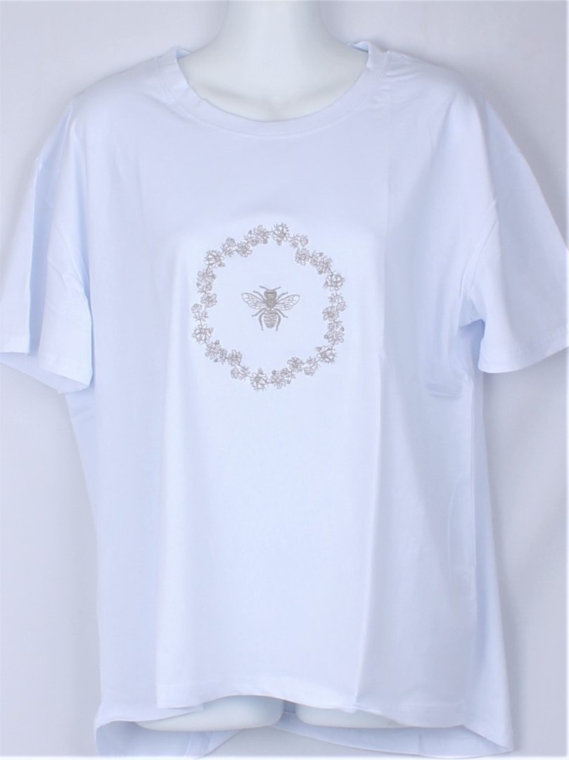 Alice & Lily embroidered T- Shirt queen bee white STYLE : AL/TS-QBEE/WHT image 0
